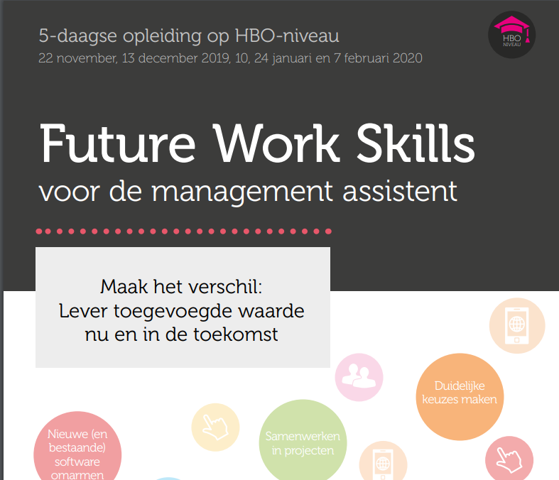 Opleiding Future Work Skills voor de management assistent - loopt nu..